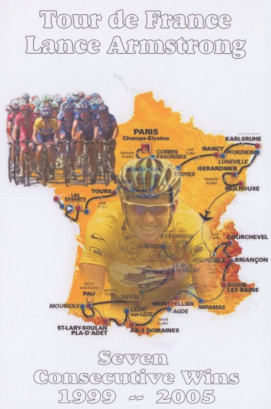 Lance Armstrong Tour De France Bicycle Champion Postcard