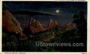 Garden of the Gods by moonlight - Colorado Springs s, Colorado CO  