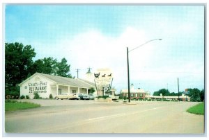 c1940's Chestmotel Lodge Coach Four Restaurant Hopskinville Kentucky KY Postcard