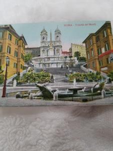 Antique Postcard from Italy, Roma - Trinita de Monti