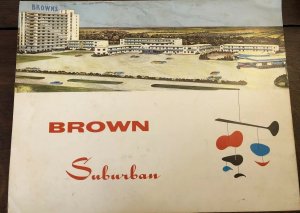 Vintage 60s BROWN SUBURBAN Restaurant Menu LOUISVILLE KY Famous Hot Brown