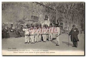 Postcard Old Moon Carnival Fantasy & # 39Aix XXXII Vulcan and Venus TwO heart...