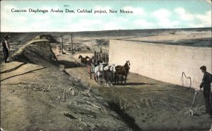 Carlsbad NM Avalon Dam Project c1910 Postcard