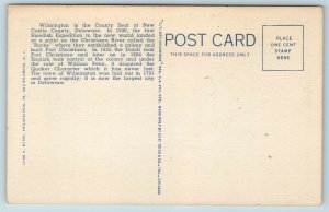 Postcard DE Large Letter Greetings From Wilmington Delaware c1940s AG8