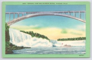 Breathtaking View~Rainbow Bridge~Majestic Niagara Falls~Sunrise & Boat~Vintage