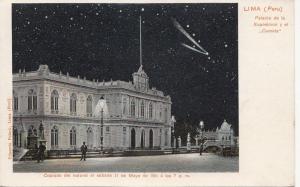 B78543 lima palacio de la exposotion y el cometa  peru  scan front/back image