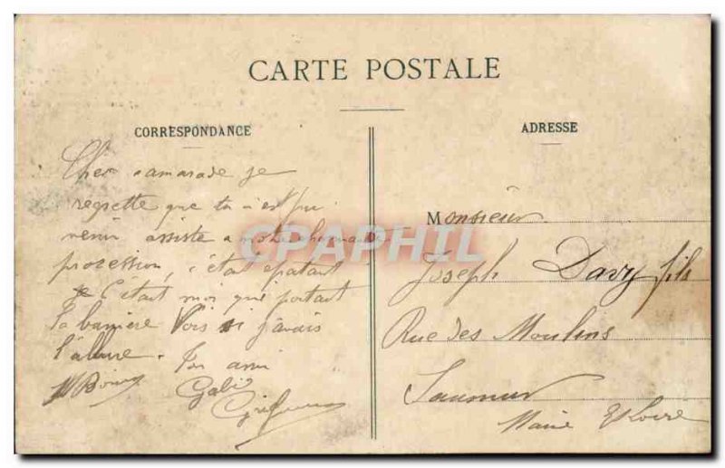 Old Postcard Angers Procession Rite leaving the cathedral TOP