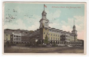 Arlington Hotel Hot Springs Arkansas 1914 postcard