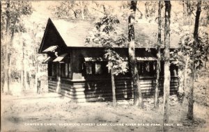 Campers Cabin Sherwood Forest Camp Troy MO Cuivre River State Park Postcard I57