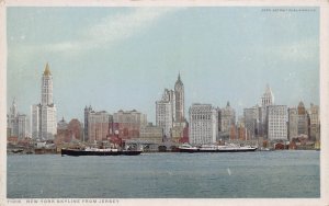 New York City Skyline NYC NY Phostint 1910c postcard
