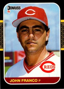 1987 DONRUSS Baseball Card John Franco P Cincinnati Reds sun0602