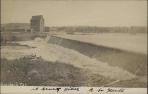 Needland Maine ME Dam Waterfall c1910 Real Photo Vintage Postcard