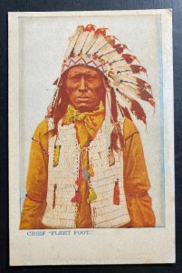Mint USA Picture Postcard  Native American Indian Chief Fleet Foot
