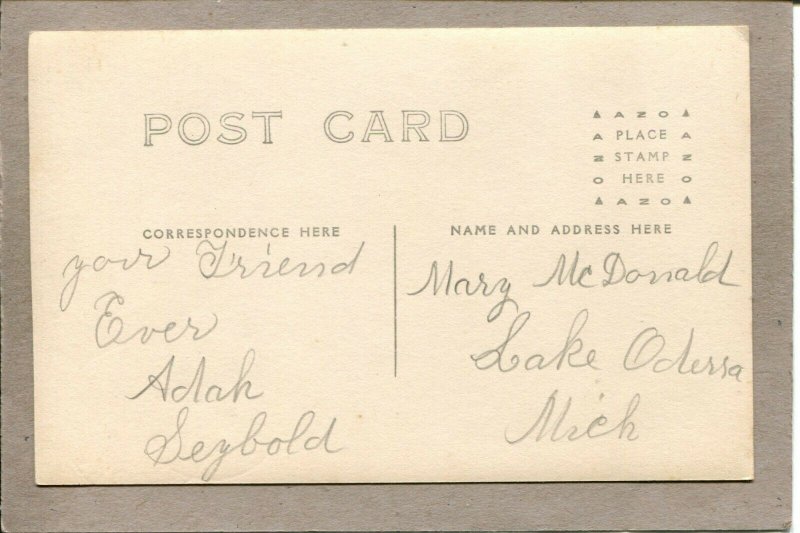  Postcard Adah Alah Adak Seybold Mary McDonald Real Photo RPPC 2692N