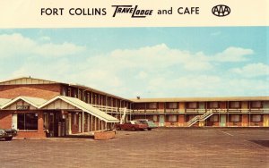 Travelodge and Cafe - Fort Collins, Colorado Vintage Postcard