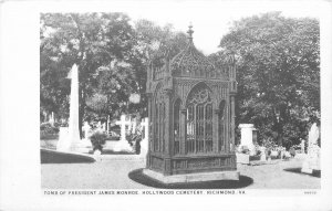 Postcard Virginia Richmond Tomb President Monroe Hollywood Cemetery 23-2755