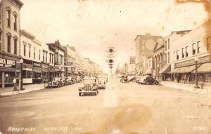 Hannibal Missouri on Broadway business area Coke sign real photo pc Z16085