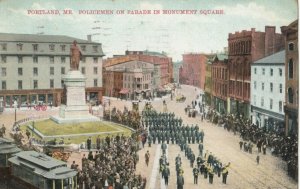 PORTLAND, Maine, PU-1909; Policemen on parade