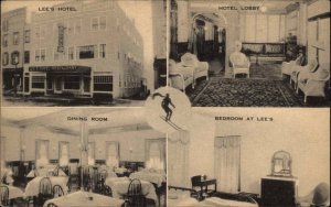 Littleton NH Lee's Hotel Multi View c1940 Postcard 