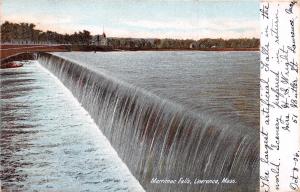 LAWRENCE MASSACHUSETTS MERRIMAC RIVER FALLS POSTCARD 1906