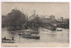 Cramp Shipyard Ship Philadelphia PA 1905c postcard