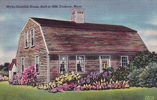 Massachusetts Duxbury Myles Standish House Built In 1666