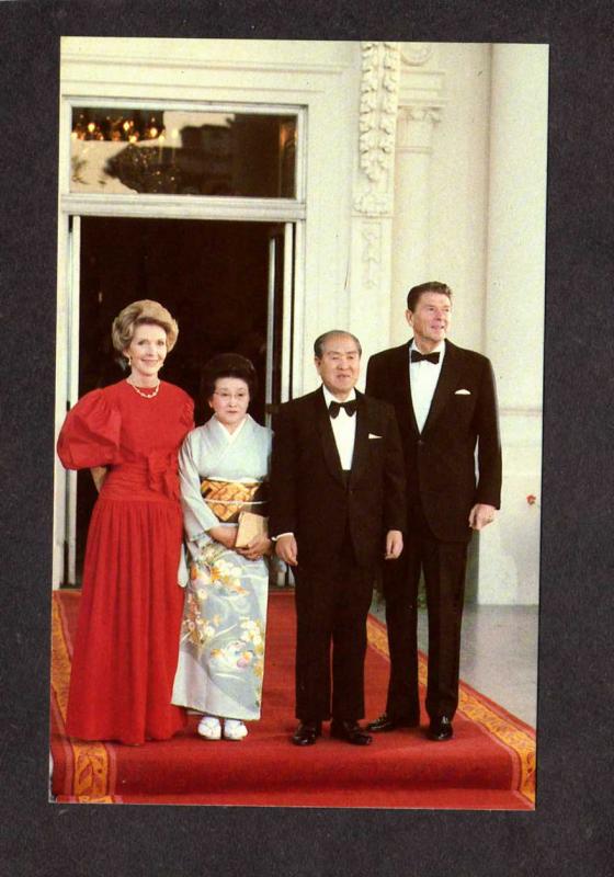 DC President Ronald Reagan Japan Zenko Suzuki White House Washington Postcard