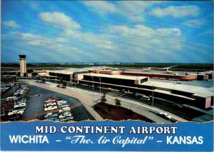 Wichita, KS Kansas  MID-CONTINENT AIRPORT Terminal~Tower AVIATION 4X6 Postcard