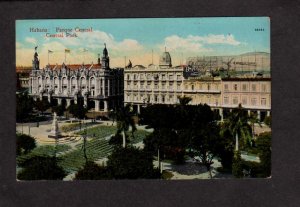 Cuba Parque Central Park View Habana Havana Cuba Postcard Tarjeta Postal