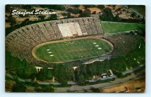 Postcard CA Stanford Airview Stanford University Football Stadium c1960s L04