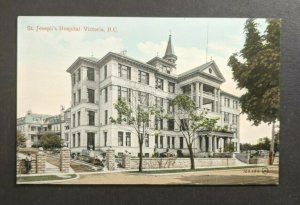 Vintage St Josephs Hospital Victoria BC Canada Picture Postcard