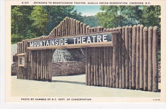 Entrance To Mountainside Theatre Qualla Indian Reservation Cherokee North Car...