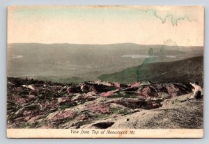 Mount Monadnock NH Summit View Postcard 1910 W.L. Metcalfe Hand-Colored