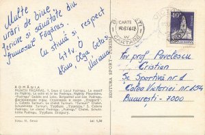 Postcard Europe Romania RPR Carpathian mountains multi view Fagaras peak