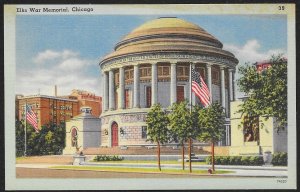 Elks War Memorial Chicago Illinois Unused c1930s