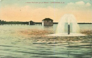 1911 Lake Andres South Dakota South Well 2000 gallon per Minute Postcard 8041