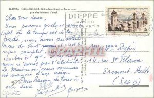 Modern Postcard Criel sur Mer (Seine Mrs) Panorama taken downstream cliffs Sheep