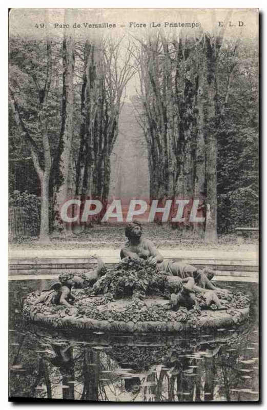 Postcard Old Park of Versailles Flora spring