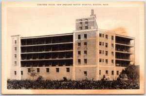 VINTAGE POSTCARD CONVERSE HOUSE NEW ENGLAND BAPTIST HOSPITAL BOSTON (HAS TONING)