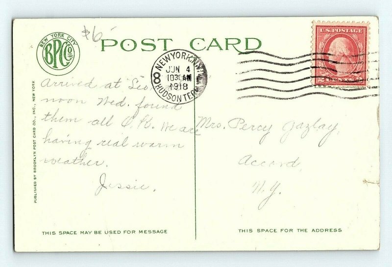 C.1910 High School, Glen Ridge, N. J. Postcard P151