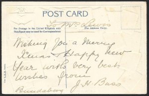 QUEENSLAND Stamps on Postcard Embossed Shield Used c1910s
