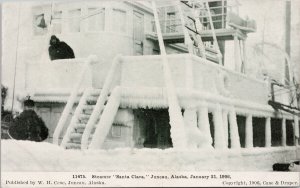 SS 'Santa Clara' Steamer Ship Juneau Alaska c1906 Case & Draper Postcard G81