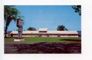 Morristown NY Morley's Motel on Route 37 Old Cars Postcard