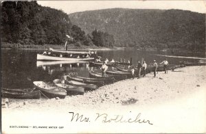 Boat Landing, Boats at Shore Delaware Water Gap Vintage Postcard R46