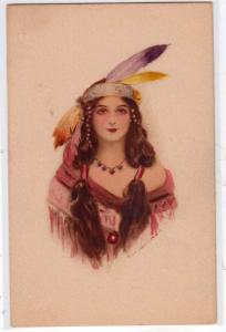 Indian Girl - artist signed