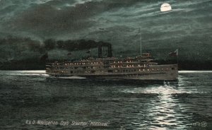 Vintage Postcard 1910's R. & O. Navigation Coys Steamer Montreal Canada