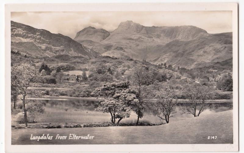 Cumbria; Langdales From Elterwater RP PPC, Unposted, c 1950's