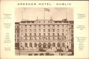 Dublin Ireland Gresham Hotel Vintage Postcard