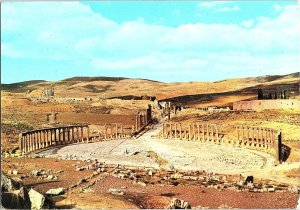 Beautiful View Jerash Ancient Jordan Old Roman City Postcard