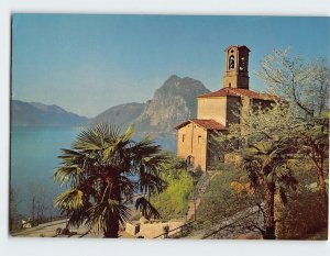 Postcard Lugano-Castagnola e Monte San Salvatore, Switzerland